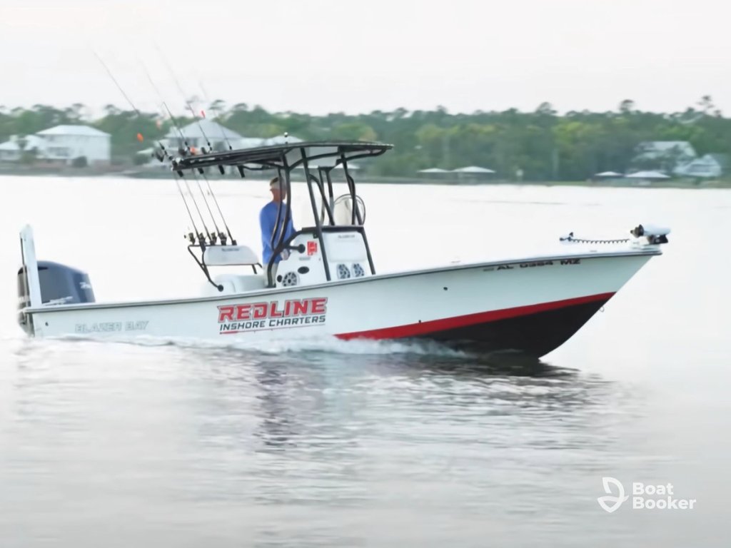 Inshore fishing charter boat on Alabama bay waters