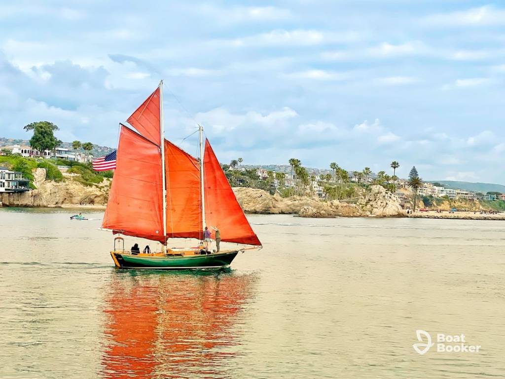 Group enjoying a schooner boat tour in California