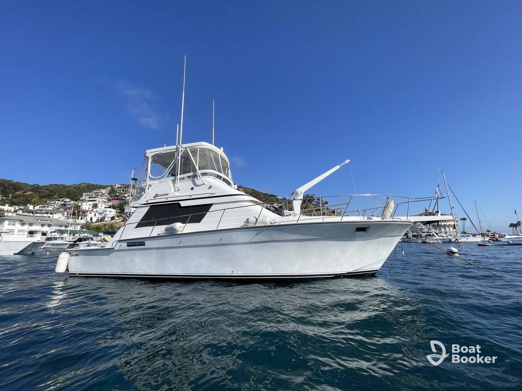 Charter boat on California waterway ready for passengers